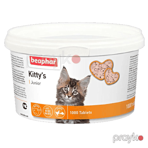 Qida əlavəsi Beaphar Kitty's Junior, pişiciklər üçün biotin ilə, 1000 əd — Bakı