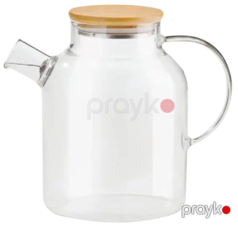 Dəmləmə çaydanı Ideenwelt, şüşə/bambuk, 1.5 l — Bakı