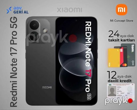 Xiaomi Redmi Note 17 Pro Black 512GB/8GB — Bakı