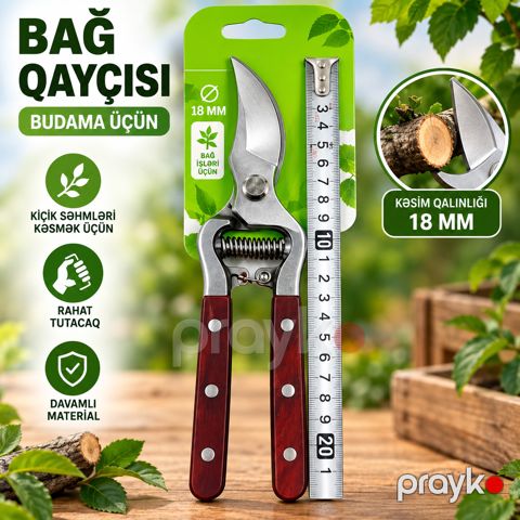 Bağ qayçısı No brand, Paslanmayan polad, 21 sm — Bakı