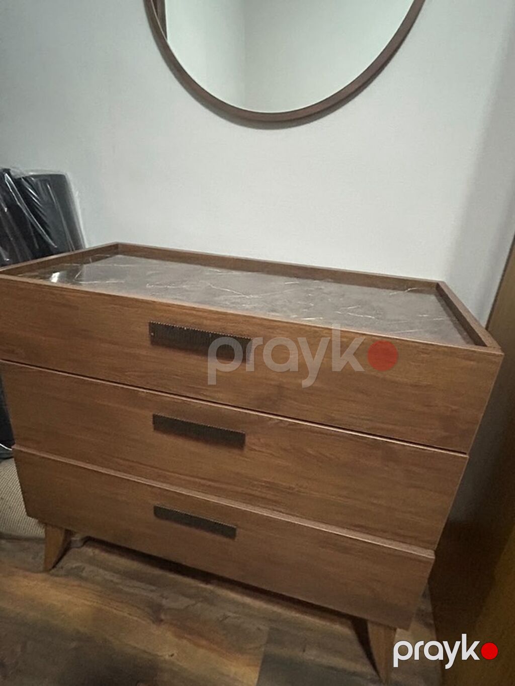 Tualet masası + güzgü dəsti - Material: təbii ağac teksturasına malik — Komodlar və tumbalı, Bakı (3)