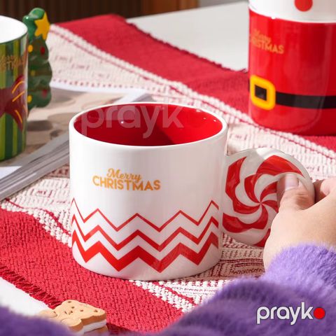 Fincan Merry Christmas 10-39, ağ/qırmızı — Bakı