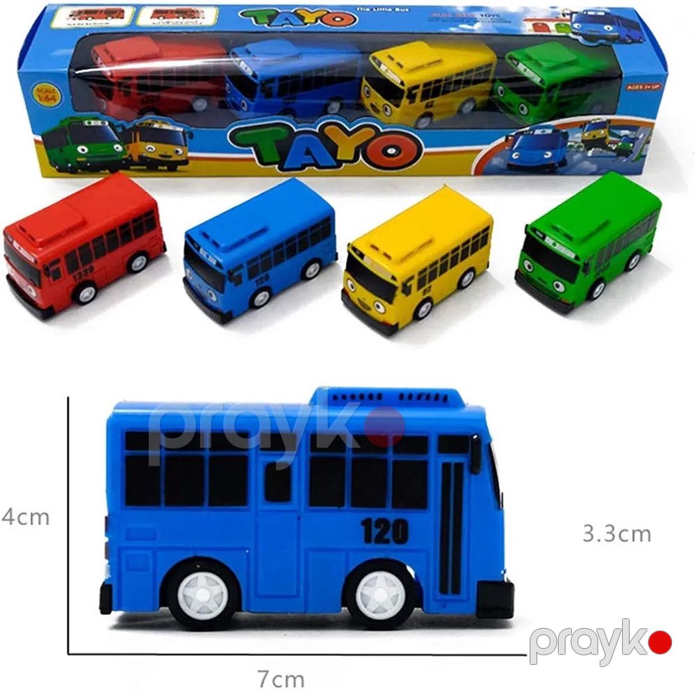 Oyun avtobuslar dəsti 96652658, plastik, rəngbərəng, 4 əd — Mallar, Bakı (3)
