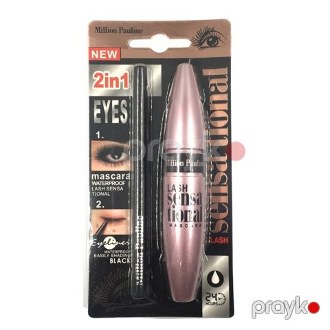Kirpik üçün tuş və layner dəsti Million Pauline Sensational 2-in-1 Waterproof Set — Bakı