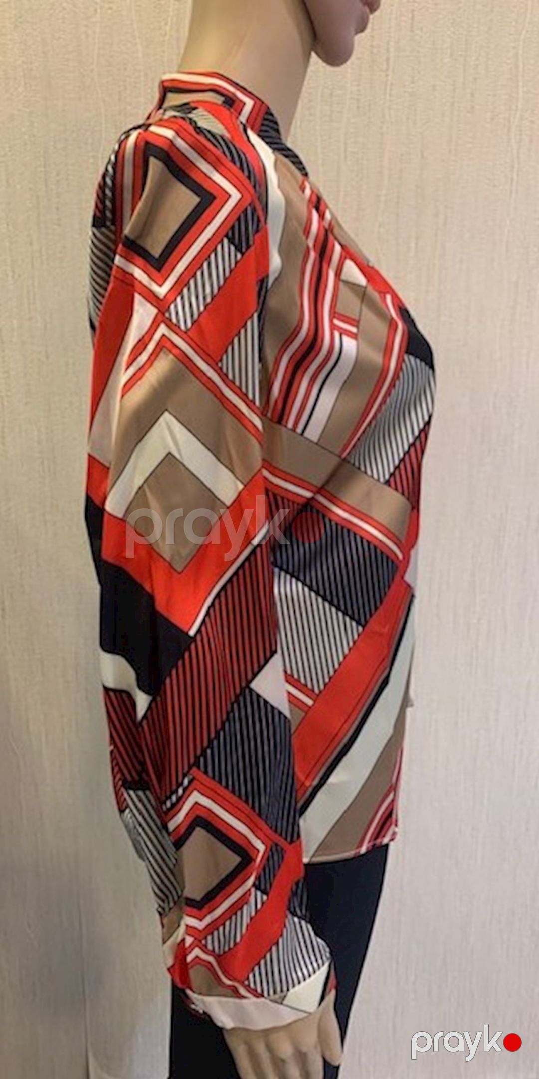 Qadınlar üçün uzunqol bluz Dessen 013277, qırmızı, polyester, ölçü 40 — Mallar, Bakı (2)