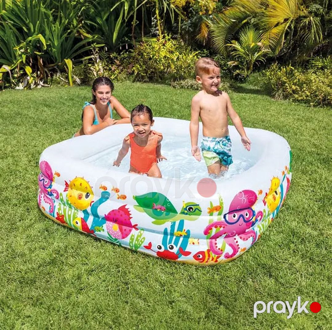 Uşaqlar üçün hovuz İntex H57471NP, rəngbərəng, 159x159x50 sm, 340 l — Hovuzlar, Bakı (2)