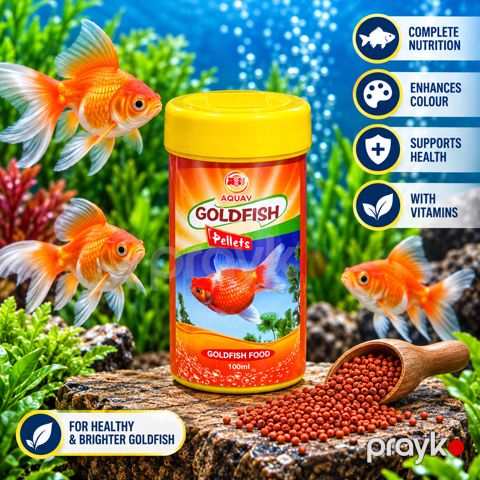 Balıqlar üçün yem AquaAv Goldfish Pellets 100ml — Bakı
