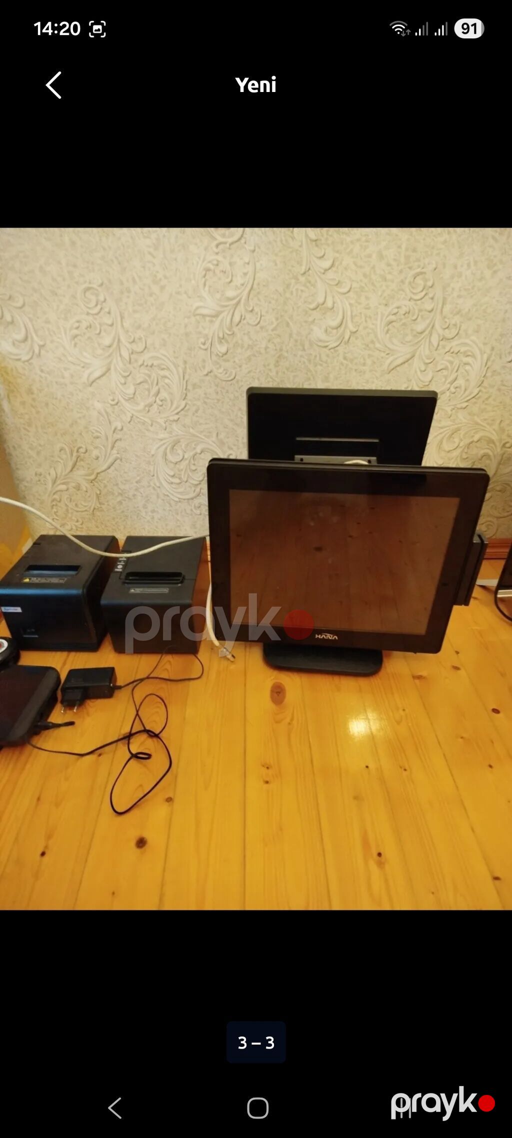 POS satış sistemi komplekti - 2 ədəd Hanta markalı toxunma ekranlı — Kassa avadanlığı, Sumqayıt (3)