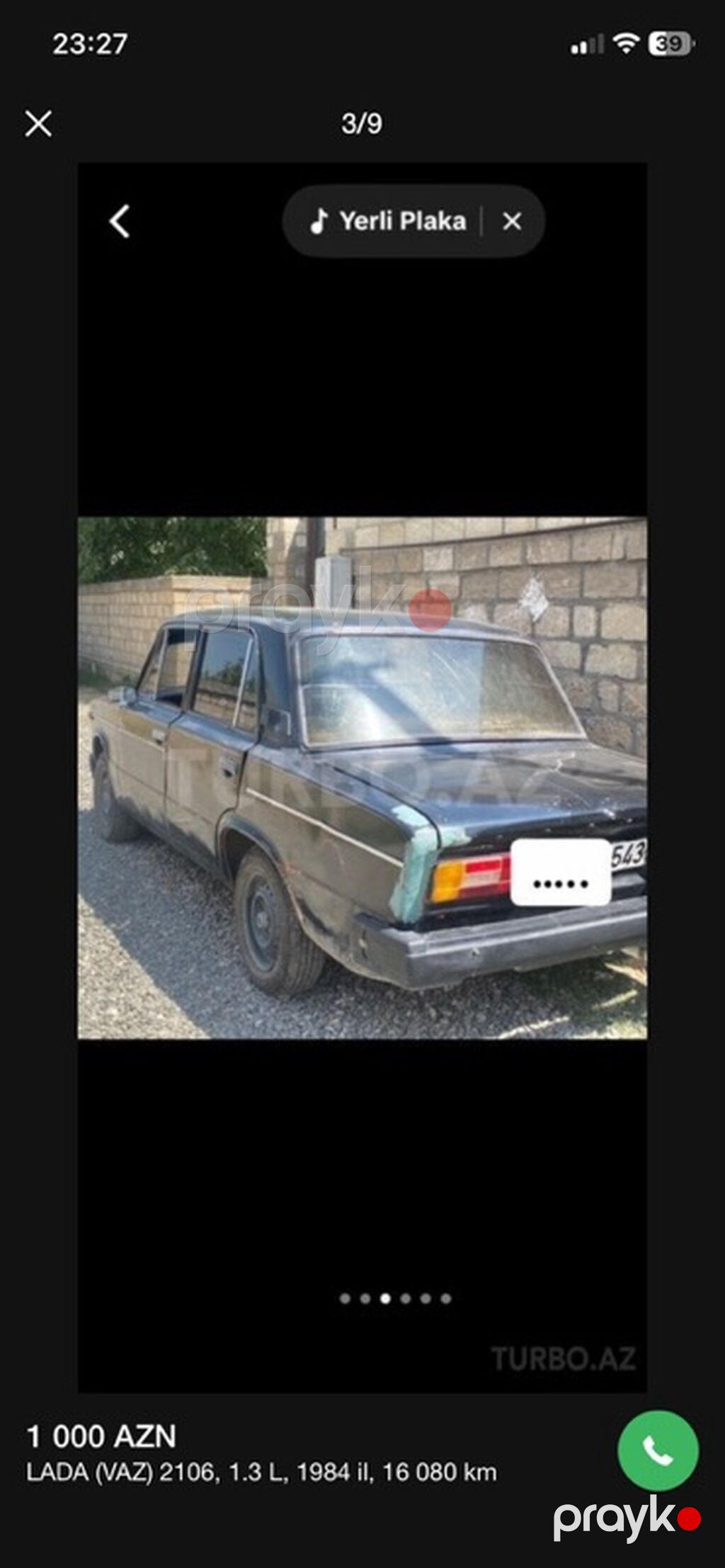 VAZ (Lada) 2106: 1.3 l 1982 il 16080 km Sedan — Avtomobillər, Ağdam (3)
