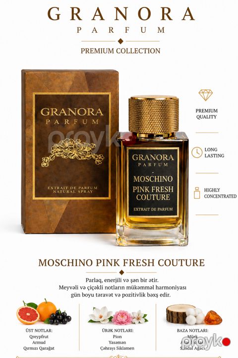 Granora Parfum Pink Fresh Couture qadınlar üçün ətir suyu 50 ml — Bakı