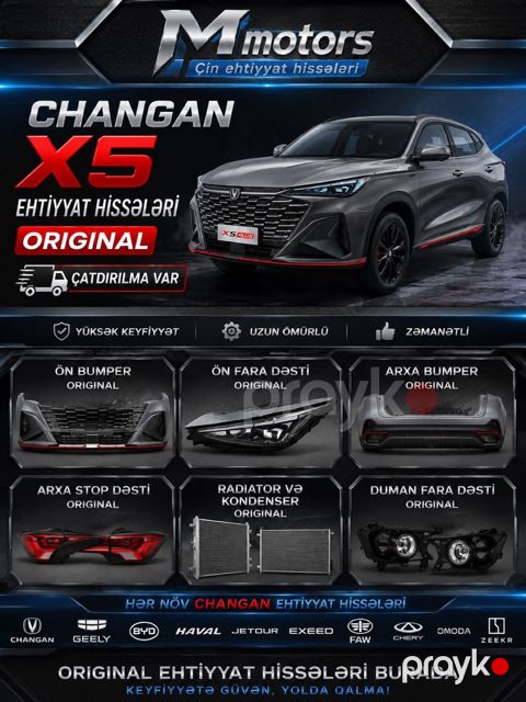 Changan x5 original ehtiyat hissələri — Bakı