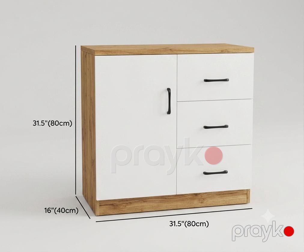 Komod 13900743, ağ, Ldsp, 80x40x80 sm — Mallar, Bakı (2)