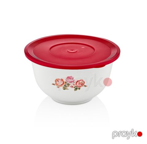 Qida saxlama konteyneri NH-065, 4.5 l, plastik, ağ/qırmızı — Bakı