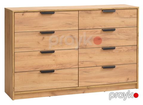Komod Jysk Jenslev, 139x89x36 sm, 8 qutu, qəhvəyi — Bakı