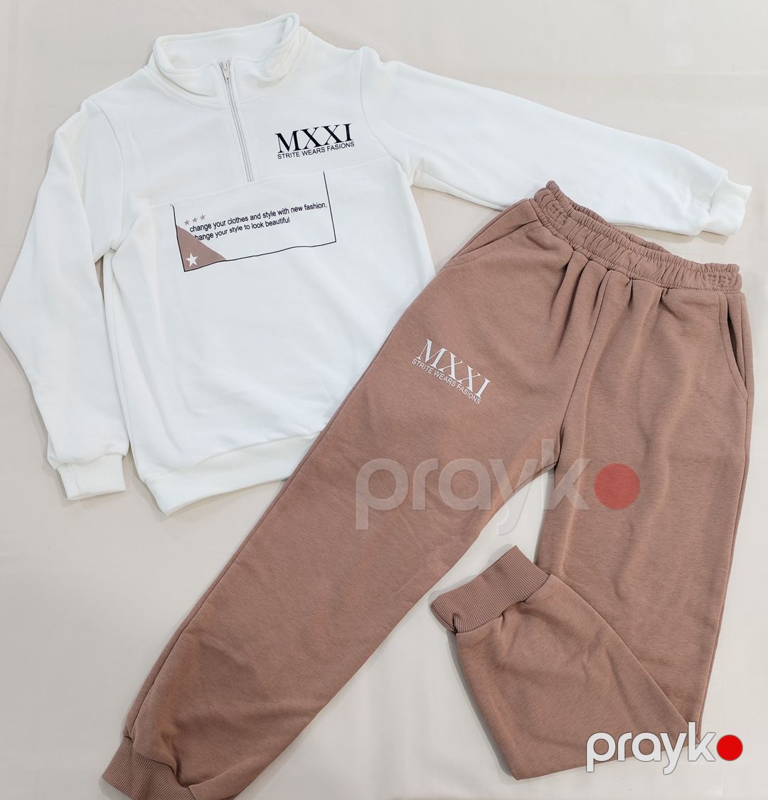 Oğlanlar üçün şalvarlı dəst 26847353, pambıq, ağ/bej, 9 yaş — Mallar, Bakı (2)