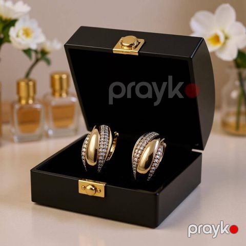 Sırğa AR_ARX8023, polad, qızılı — Bakı