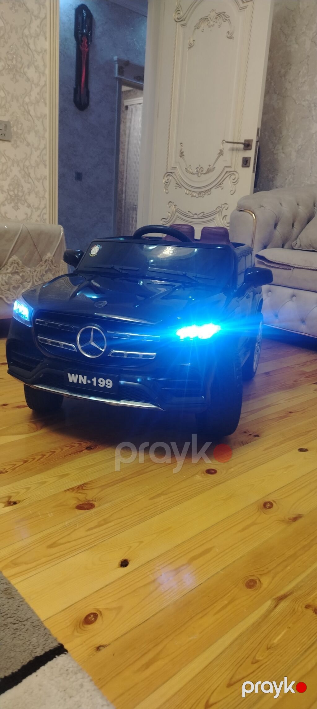 Uşaq elektrik maşını – Mercedes üslubunda, qara rəng Xüsusiyyətlər — Uşaq avtomobilləri, Mehdiabad (2)