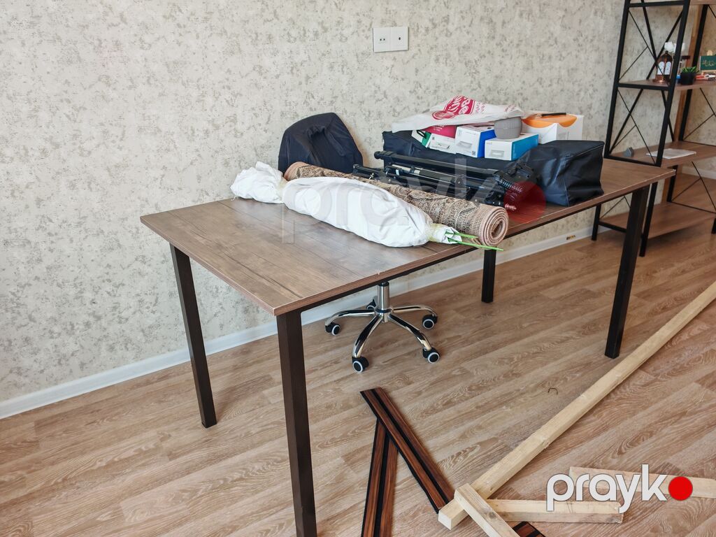 Qonaq otağı üçün, İşlənmiş, Açılmayan, Dördbucaq masa, 4 stul — Masalar və stullar, Masazır (2)