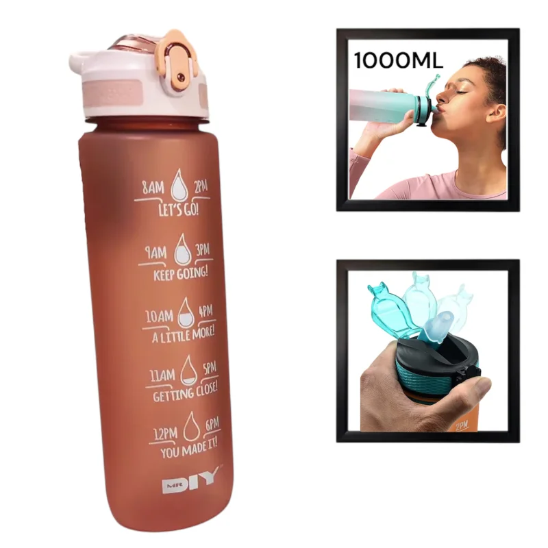 İdman su qabı, qırmızı, 1000 ml - WS1285 — Bakı
