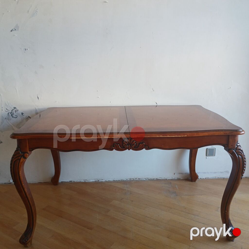 Klassik üslubda taxta yemək masası - Material: tam ağac karkas, üst — Masalar, Bakı (2)