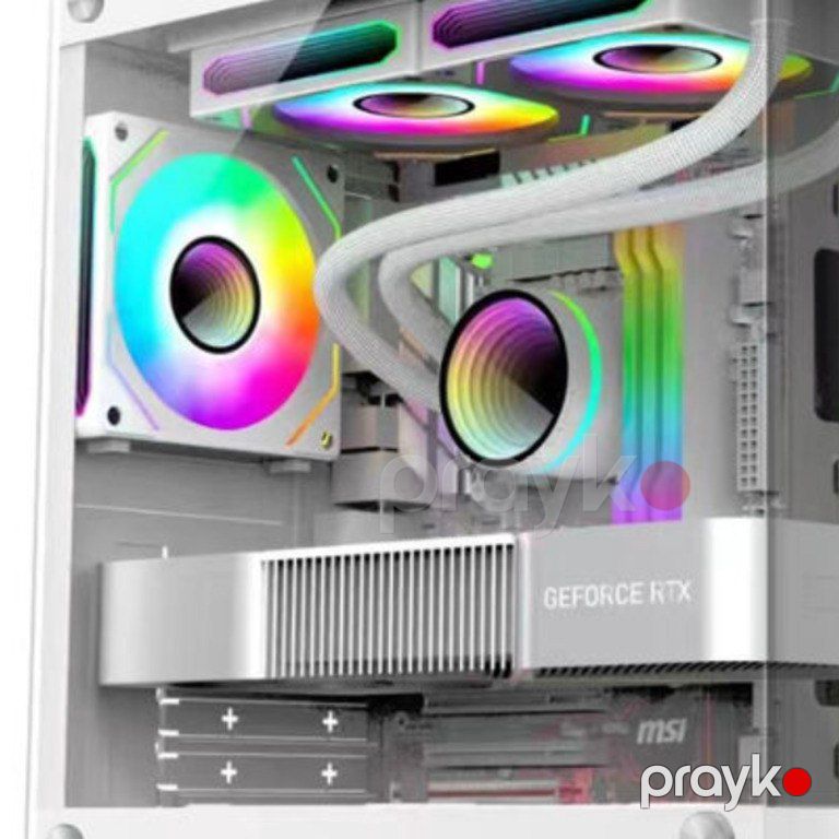HY TY M-Atx Aquarium Case (White) — Kompüterlər və noutbuklar, Bakı (2)