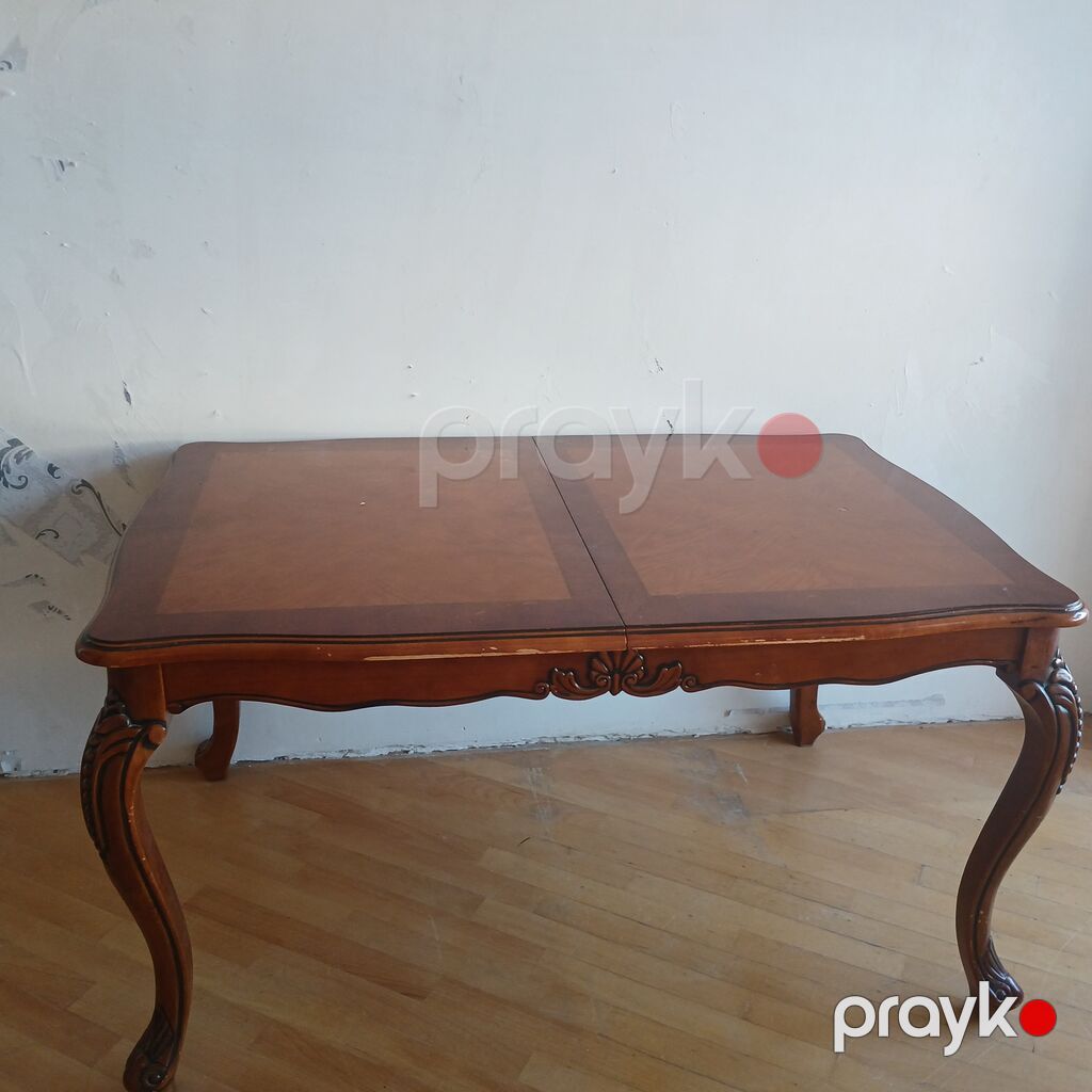 Klassik üslubda taxta yemək masası - Material: tam ağac karkas, üst — Masalar, Bakı (3)