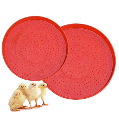 Yem təknəs iL-5008-5009 toyuq cücə üçün, qırmızı, plastik, 10 kq, 30x44 sm — Bakı
