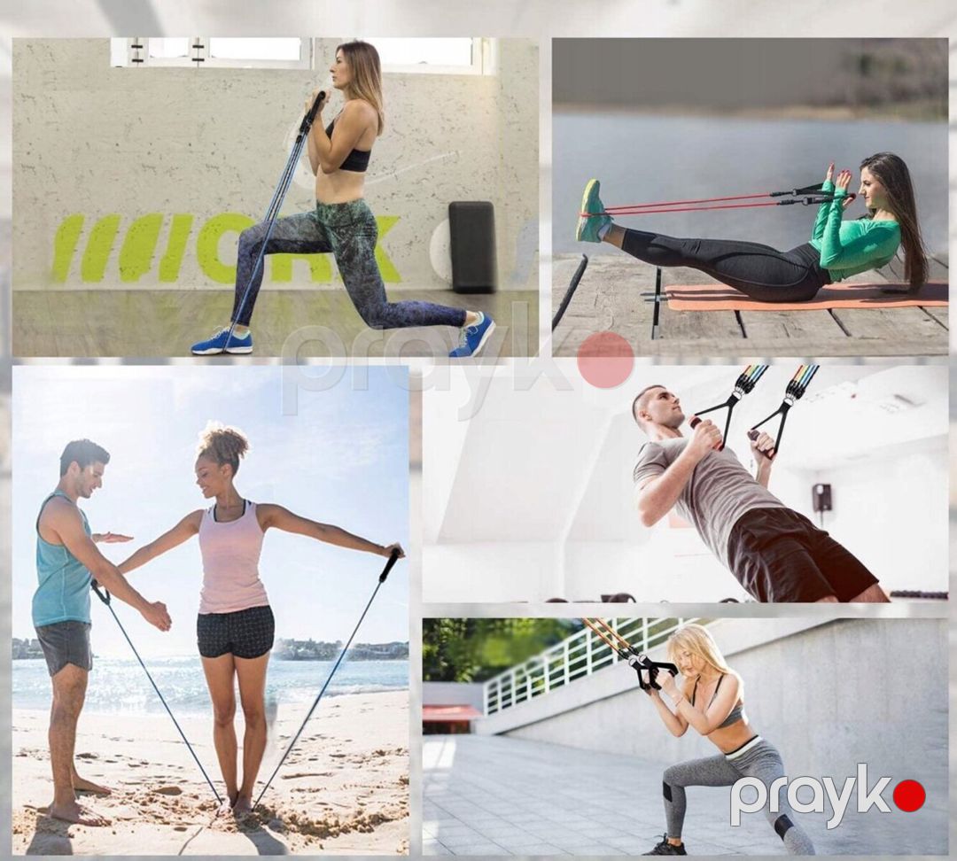 Fitnes məşqləri üçün müqavimət rezin lent dəsti — İdman, hobi, istirahət, Bakı (6)
