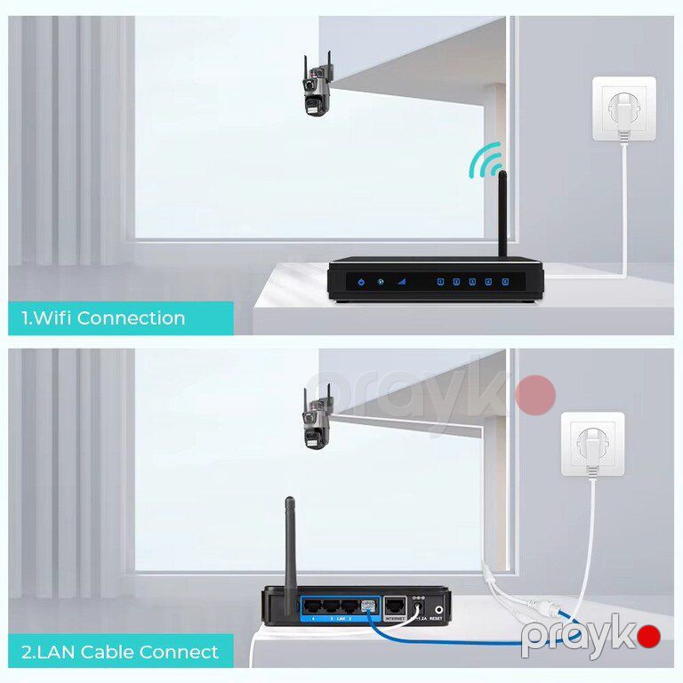 Smart IP kamera "P10Q 360° 8MP" — Ağıllı ev və təhlükəsizlik, Mingəçevir (9)