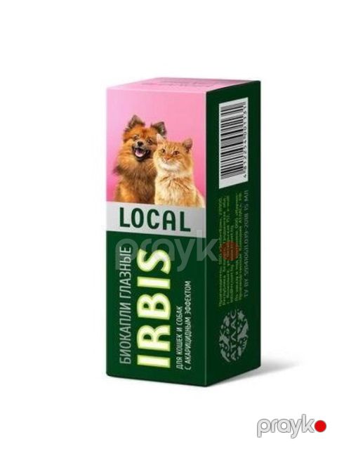 İtlər və pişiklər üçün göz damcıları Irbis Local, antibakterial, 15 ml — Bakı