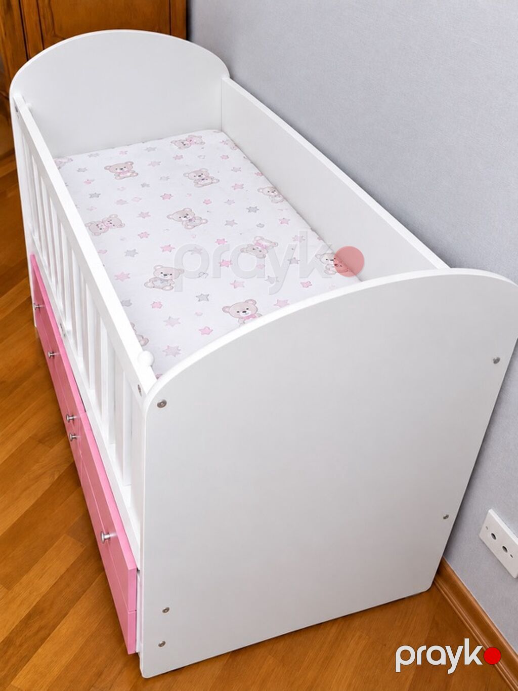 Uşaq beşiyi – - Material: ağ rəngli MDF/laminat korpus, təhlükəsiz — Bəşikləri, Bakı (2)