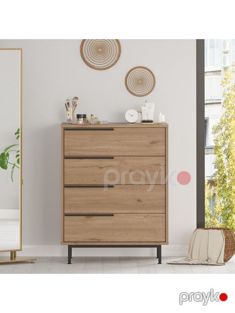 Komod 0008-1, laminat, qəhvəyi, 75x45x95 sm — Bakı