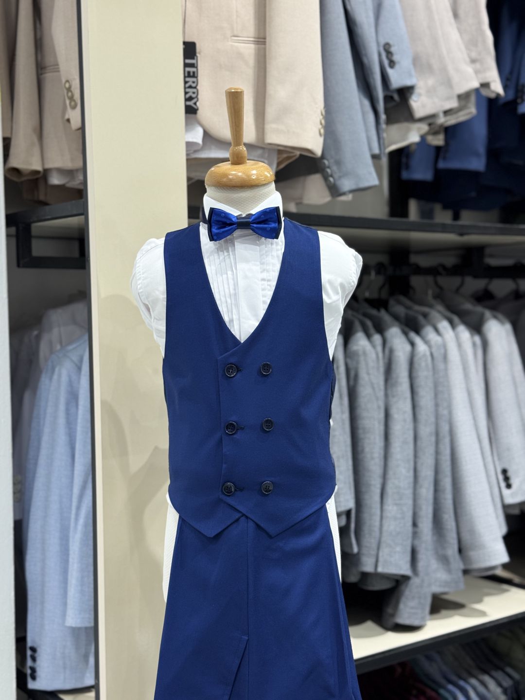 Oğlanlar üçün şalvarlı dəst 48895993, göy, poliester/viskoz/elastan, 12 yaş — Mallar, Bakı (3)