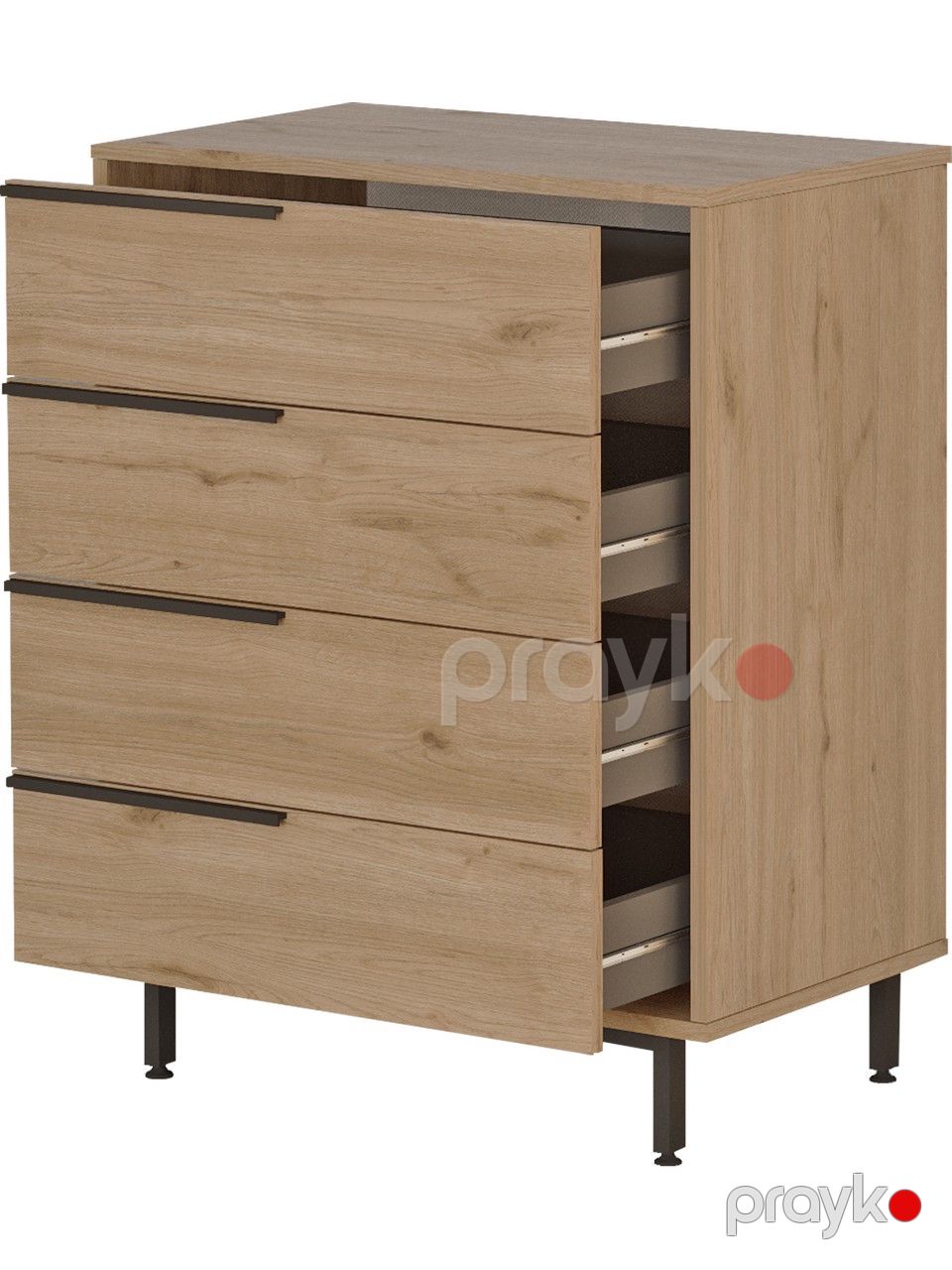 Komod 0008-1, laminat, qəhvəyi, 75x45x95 sm — Mallar, Bakı (3)