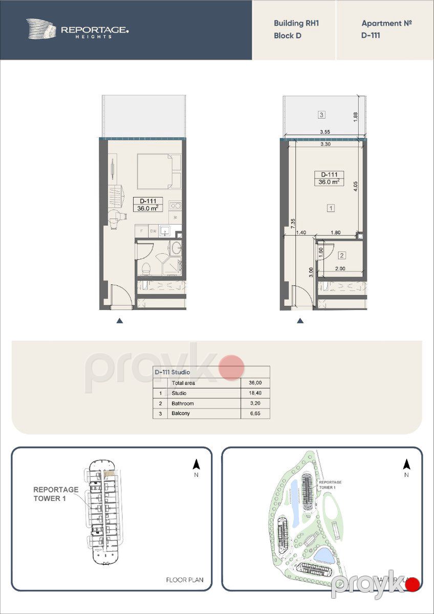 Satılır 1 otaqlı yeni tikili 36 m² — Mənzil, Bakı (6)