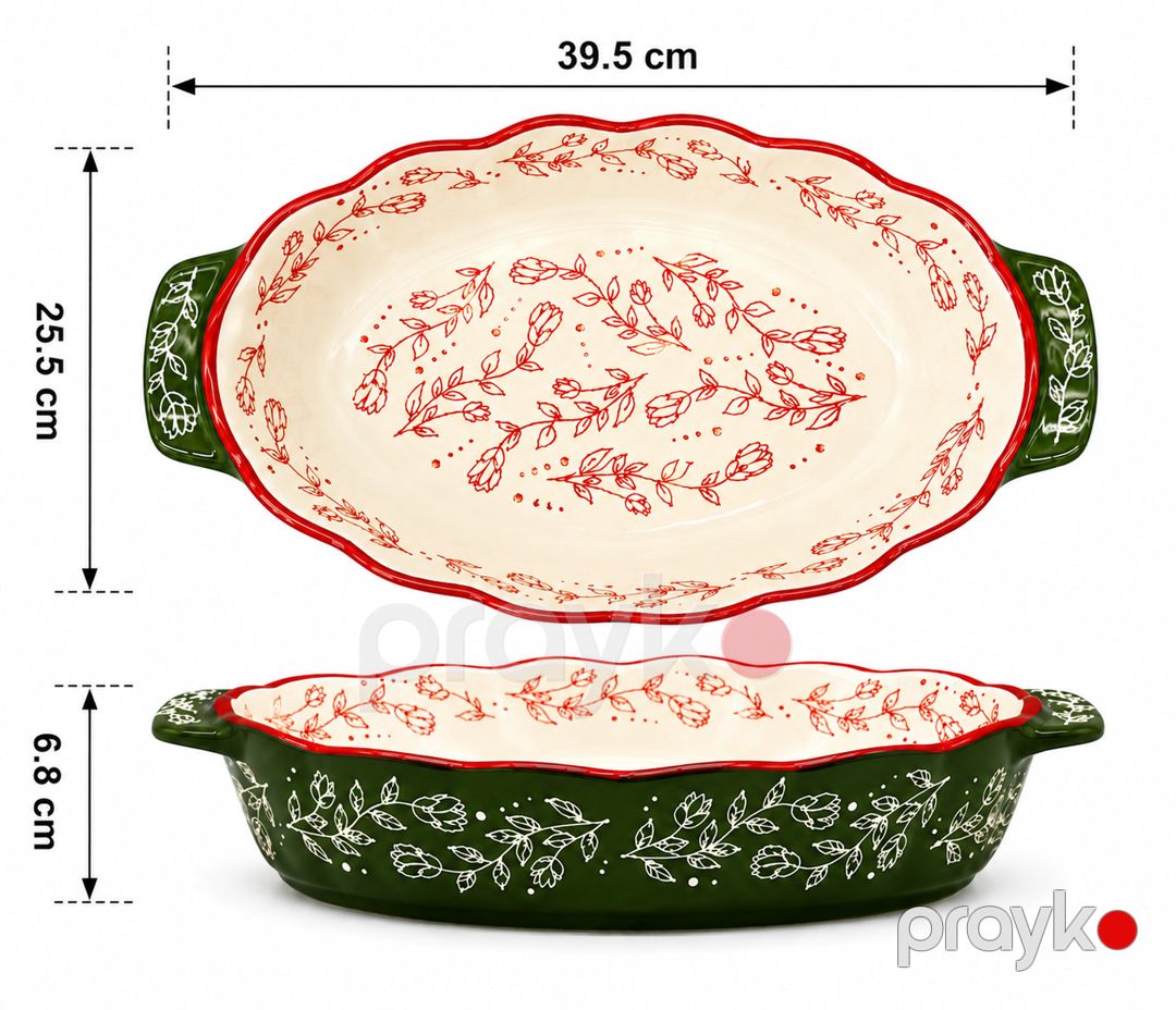 Bişirmə üçün qəlib 6921-3613, keramika, yaşıl, 1900 ml — Mallar, Bakı (2)
