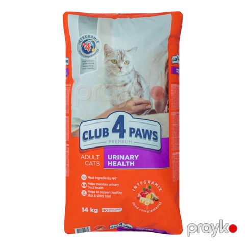 Yetkin pişiklər üçün quru yemək Club 4 paws sidik sisteminin sağlamlığına dəstək 14 kq — Bakı
