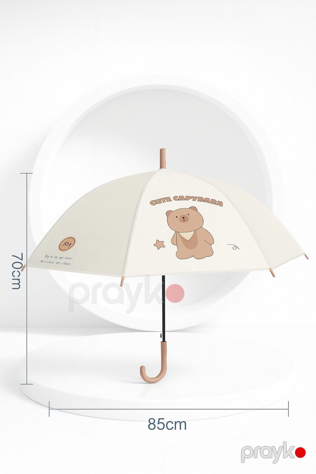 Uşaqlar üçün çətir RST Cute Capibara, 70x85 sm, bej — Mallar, Bakı (2)
