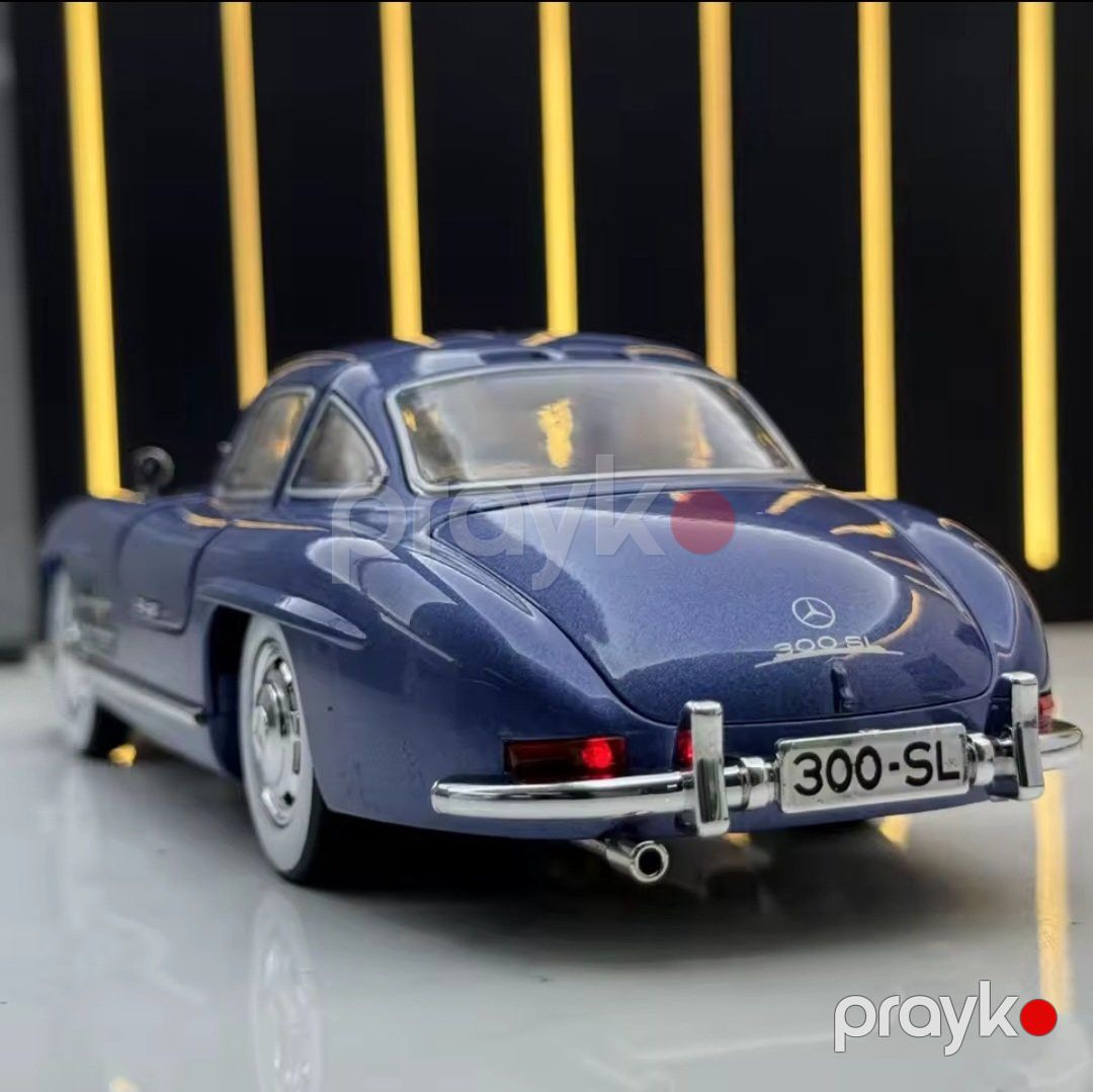 Maşın 1:24 Mercedes Benz 300SL F35-459, mavi, 20x7.5x4.5 sm — Mallar, Bakı (2)