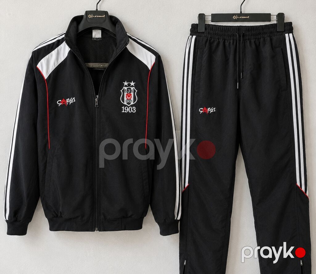 Beşiktaş 1903 temalı kişi idman dəsti (jaket + şalvar) - Rəng: qara — İdman geyimi, Bakı (2)