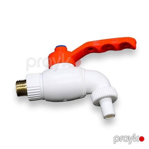 Axıdıcı kran 15 mm, plastik, ağ (TM.22229) — Bakı