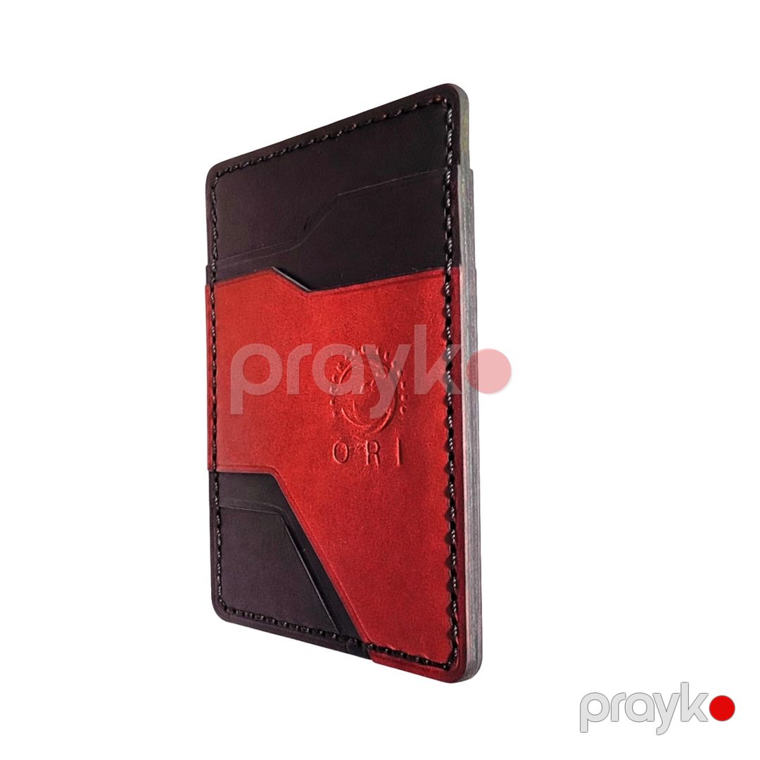 Kredit kart qabı, dəri, qırmızı/qara, 6.7x9.7 sm — Mallar, Bakı (3)