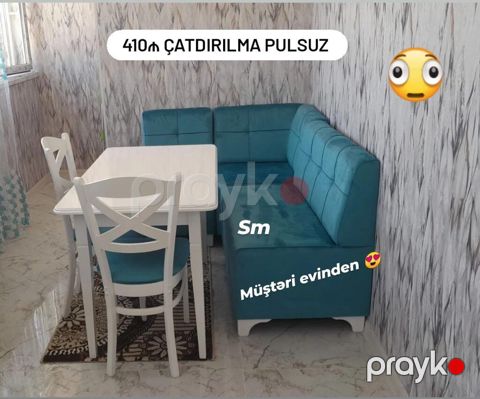 Mətbəx üçün künc dəsti - Tərkib: künc divanı + yemək masası + 2 ədəd