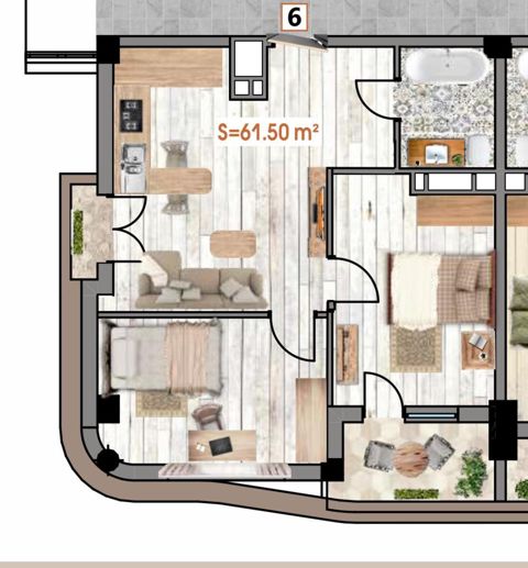 Satılır 3 otaqlı yeni tikili 61 m² — Bakı