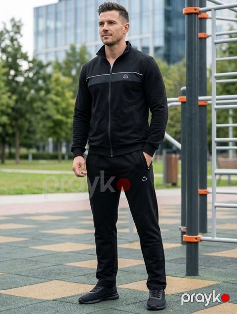 Kişi idman kostyumu, qara, pambıq, ölçü XL/2XL — Bakı