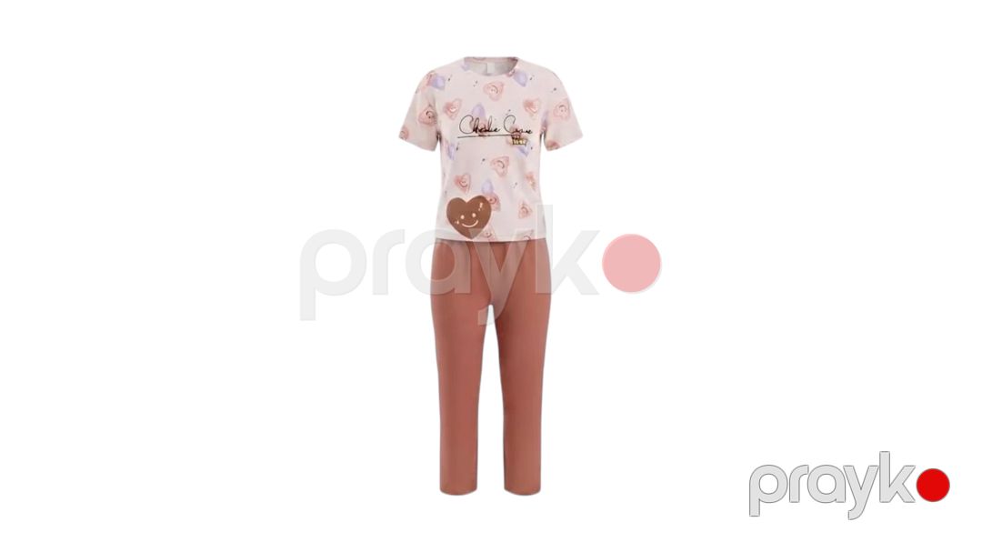 Şalvarlı pijama dəsti 2764292, qəhvəyi, pambıq, ölçü XL — Mallar, Bakı (2)