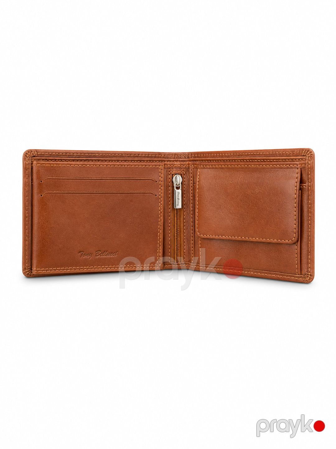 Pul kisəsi kişilər üçün Tony Bellucci T-127 KR-03, qəhvəyi, təbii dəri, 9.5x12 sm — Mallar, Bakı (2)