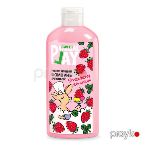 Şampun Animal Play Sweet "Клубничное мороженое" Möhkəmləndirici, itlər üçün, 300 ml — Bakı
