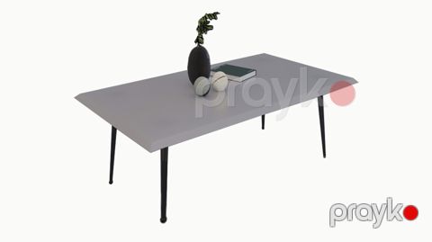 Jurnal masası Blanca W1250, laminat, 125x75x43 sm, boz — Bakı
