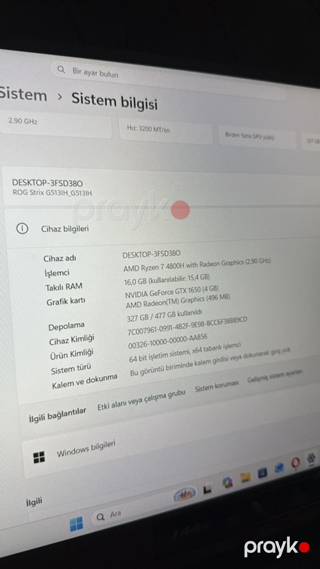 ASUS ROG Strix G15 (G513IH) - Prosessor: AMD Ryzen 7 4800H (8 nüvə — Asus, Bakı (2)